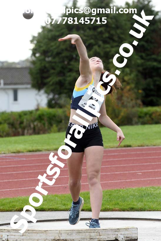 Shot putt, NECAA Open Meeting, Morpeth, Sunday, October 18th. David T. Hewitson/Sports for All Pics
